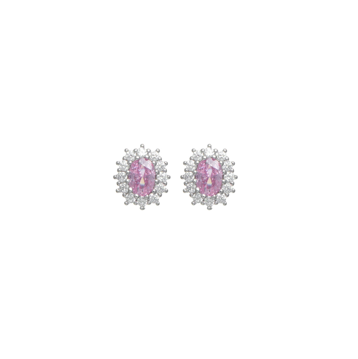 925 Silver Pink Blush Radiance Studs - 925 sterling silver earrings by Tassya Silver