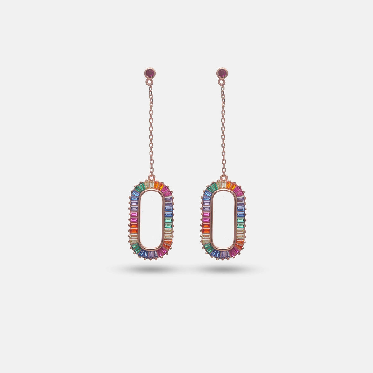 925 Silver Prism Colourful Earrings - 925 sterling silver earrings by Tassya Silver