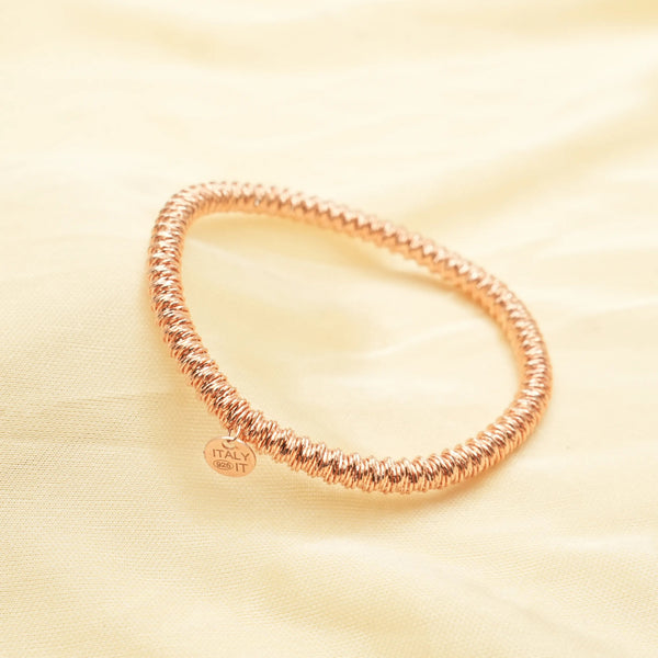 925 Silver Rosé Coil Luxe Kada