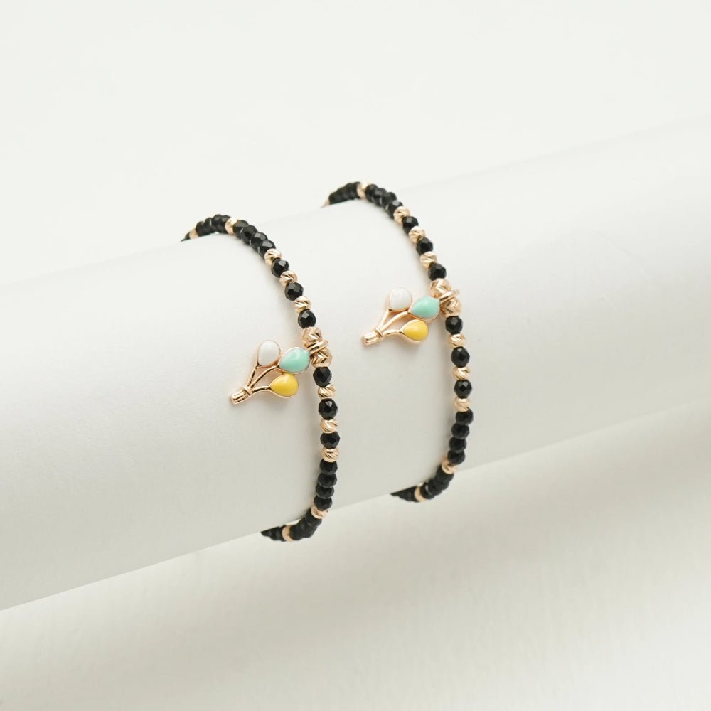 925 Silver Rose Gold Balloon Bracelet - 925 sterling silver bracelet by Tassya Silver