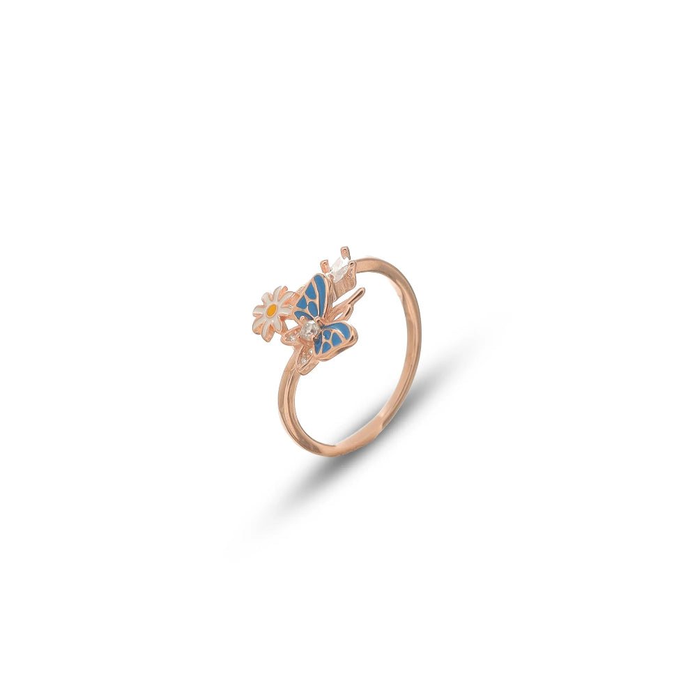 925 Rose Gold Bloom & Flutter Ring - 925 sterling silver ring by Tassya Silver