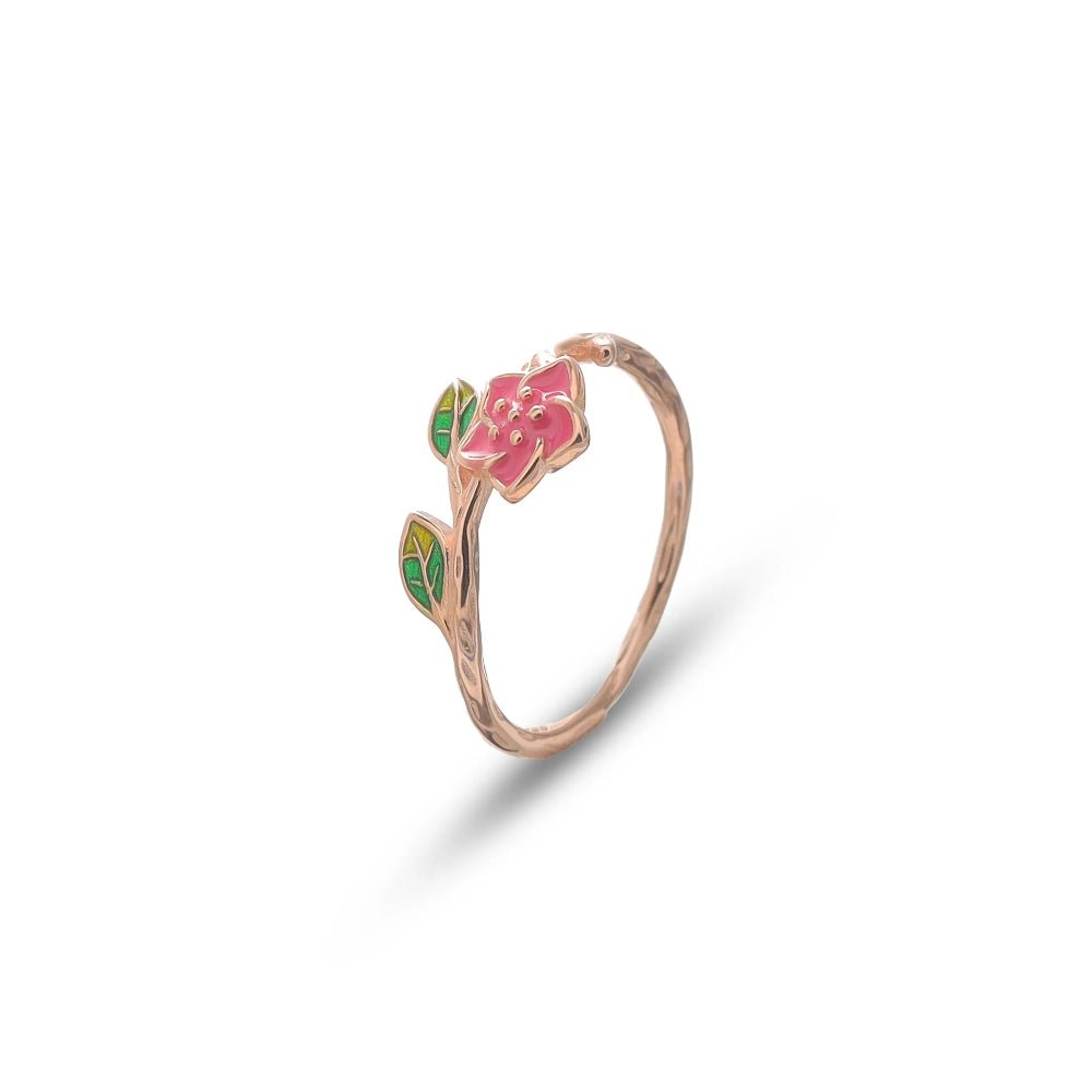 925 Silver Rose Gold Garden Bloom Ring - 925 sterling silver ring by Tassya Silver