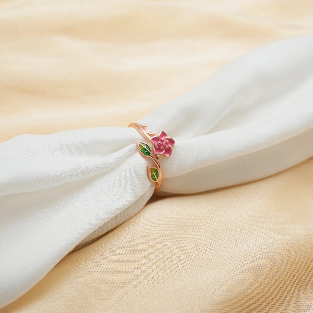 925 Silver Rose Gold Garden Bloom Ring - 925 sterling silver ring by Tassya Silver