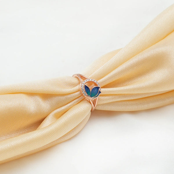 925 Silver Rose Gold Nature Trail Ring