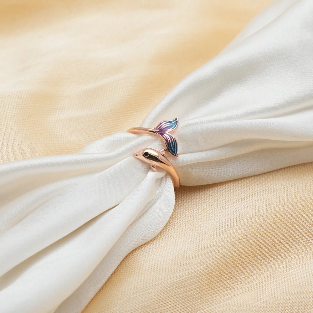 925 Rose Gold Ocean Whimsy Ring - 925 sterling silver ring by Tassya Silver