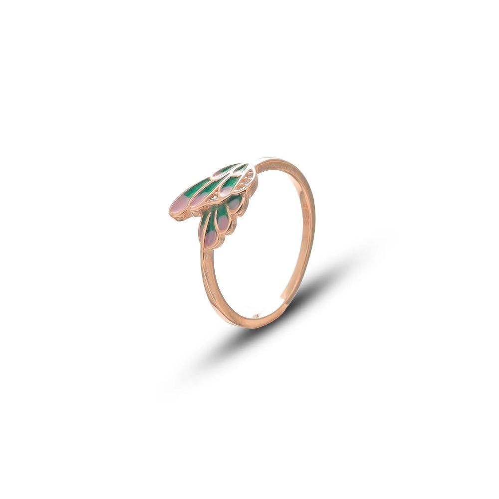 925 Rose Gold Petal Grace Ring - 925 sterling silver ring by Tassya Silver