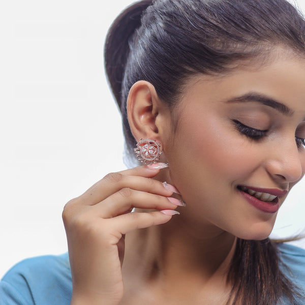 925 Rosé Radiance Burst Hoops