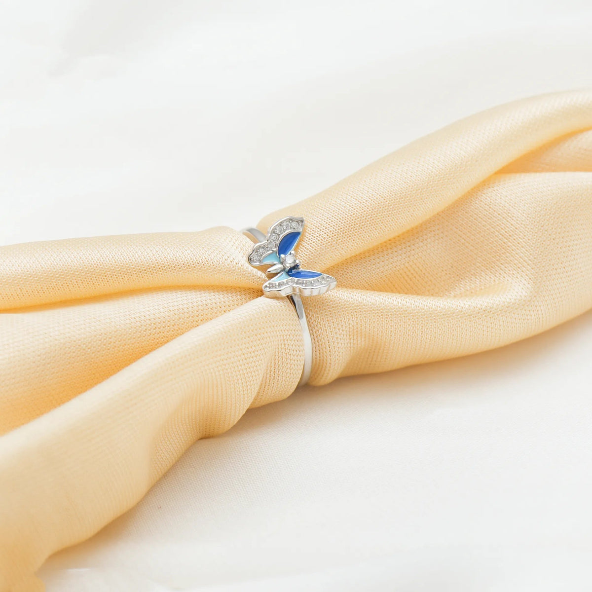 925 Silver Azure Flutter Minimal Ring - 925 sterling silver ring by Tassya Silver