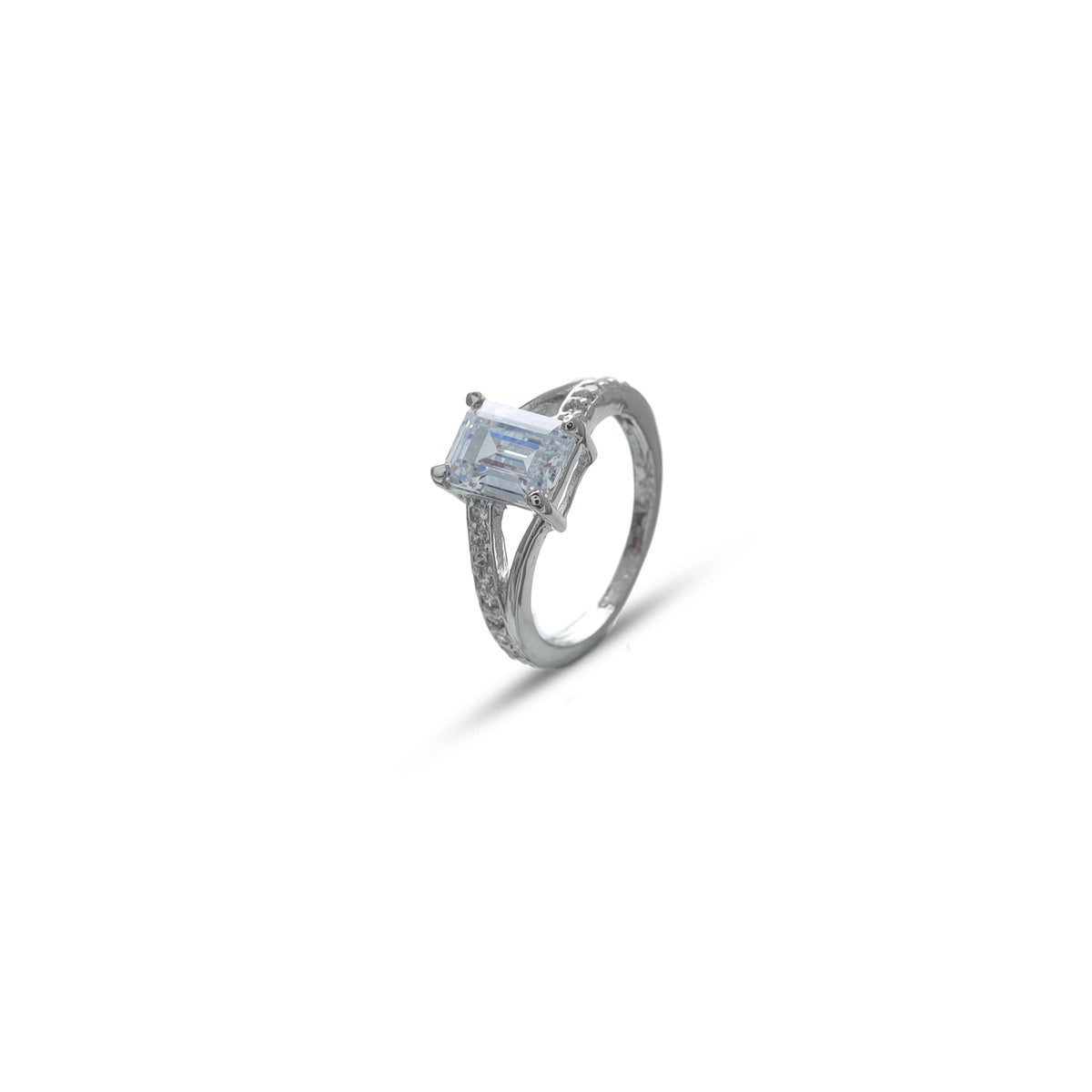 925 Silver Baguette Elegance Ring - 925 sterling silver ring by Tassya Silver