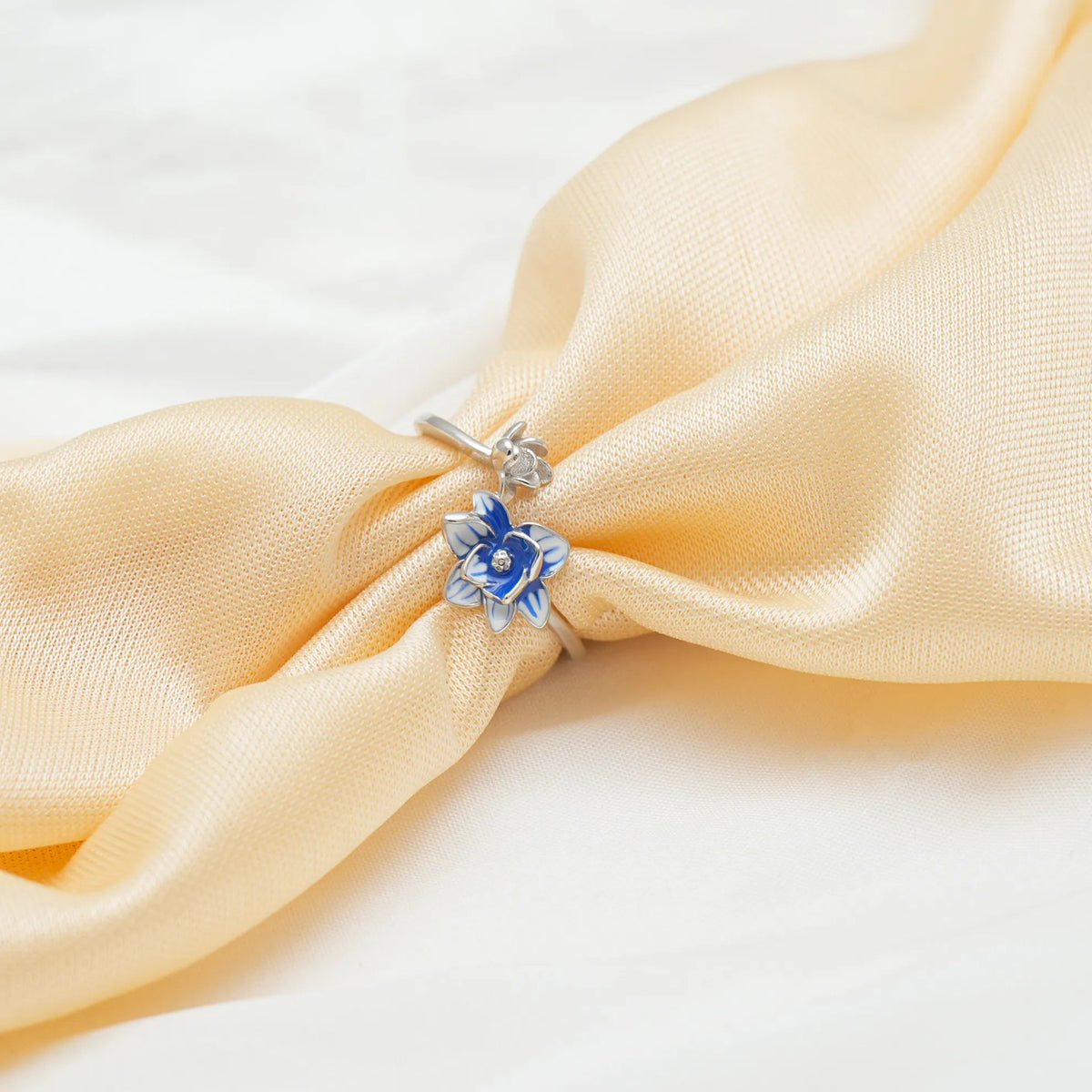 925 Silver Blossom Charm Floral Ring - 925 sterling silver ring by Tassya Silver