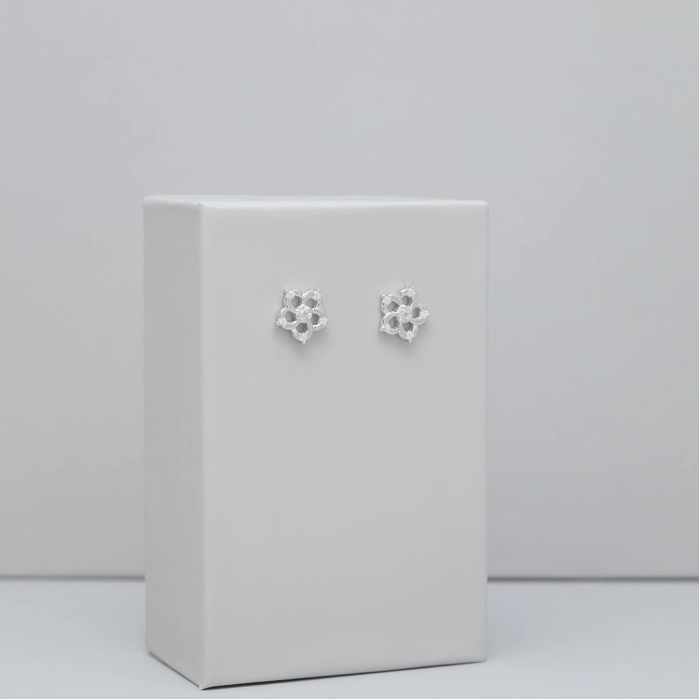 925 Silver Blossom Earrings - 925 sterling silver earrings by Tassya Silver