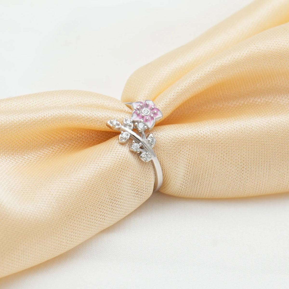 925 Silver Blossom Vine Floral Ring - 925 sterling silver ring by Tassya Silver