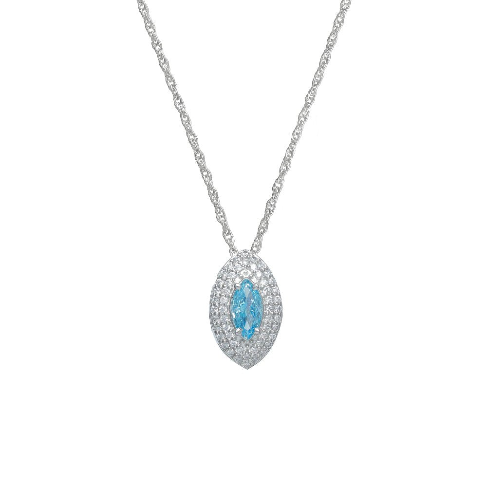 925 Silver Blue Mirage Pendant - 925 sterling silver pendant by Tassya Silver