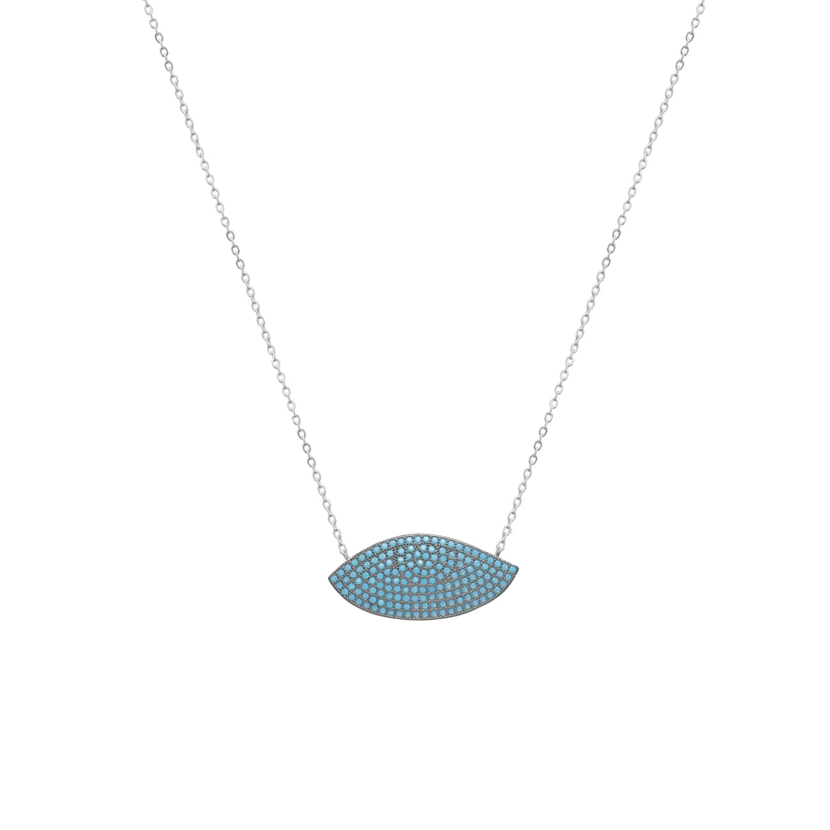 925 Silver Blue Stone Pendant - 925 sterling silver pendant by Tassya Silver