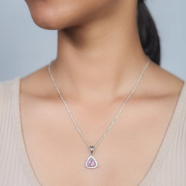 925 Silver Blush Prism Pendant