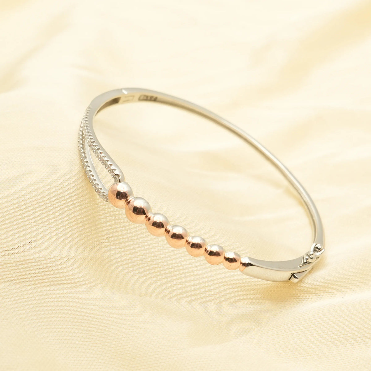 925 Silver Celestial Orbit Kada - 925 sterling silver bracelet by Tassya Silver