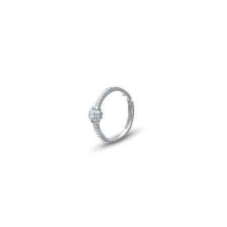 925 Silver Centered Spark Ring - 925 sterling silver ring by Tassya Silver