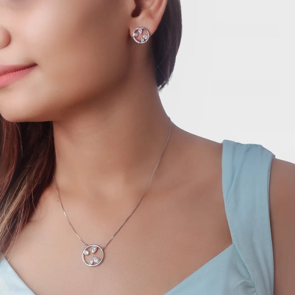 925 Silver Circle Chain Pendant Top - 925 sterling silver pendant by Tassya Silver