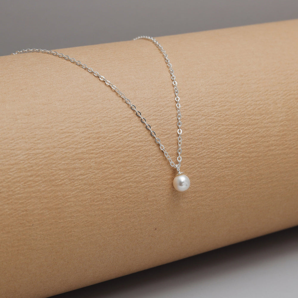 925 Silver Classic Pearl Chain Pendant - 925 sterling silver pendant by Tassya Silver