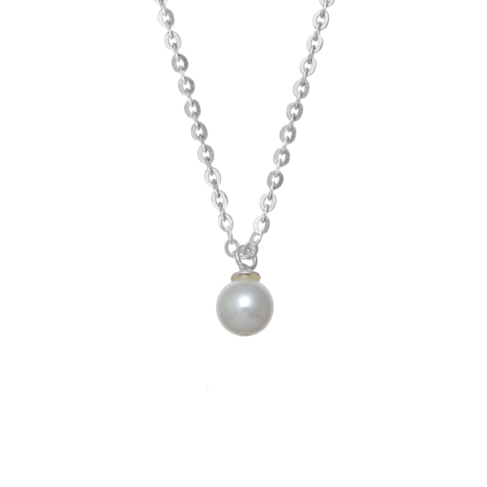 925 Silver Classic Pearl Chain Pendant - 925 sterling silver pendant by Tassya Silver