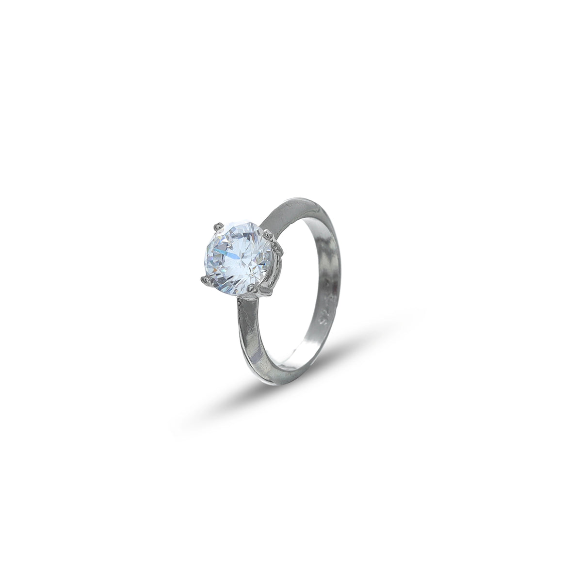 925 Silver Classic Solitaire Ring - 925 sterling silver ring by Tassya Silver