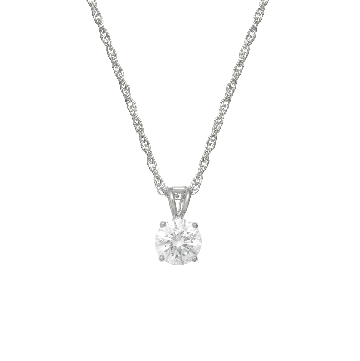 925 Silver Classic Solitaire Pendant - 925 sterling silver pendant by Tassya Silver