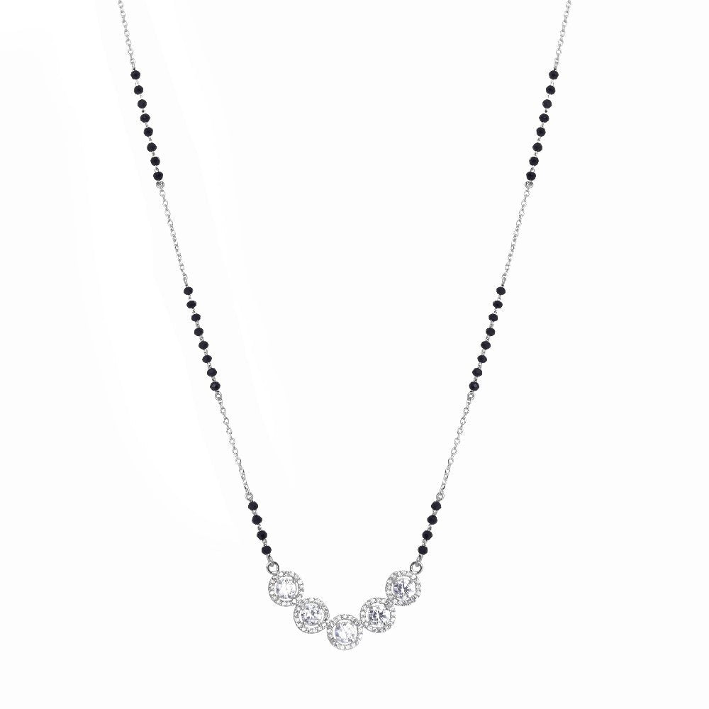 925 Silver Cluster of Love Mangalsutra - 925 sterling silver mangalsutra by Tassya Silver