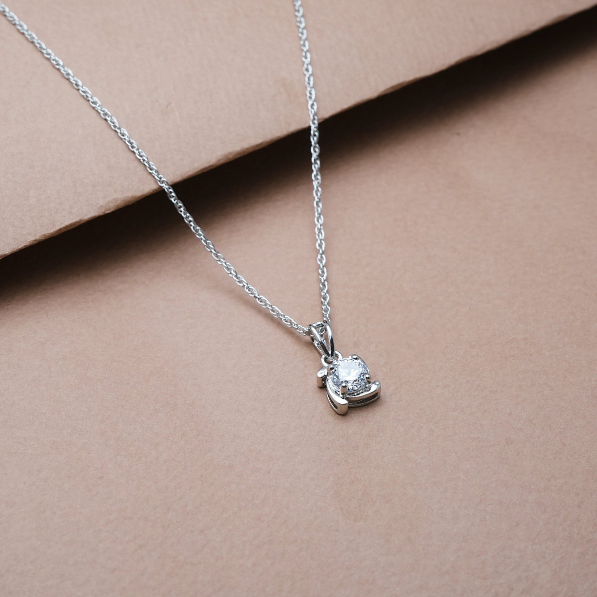 925 Silver Crown Solitaire Pendant - 925 sterling silver pendant by Tassya Silver