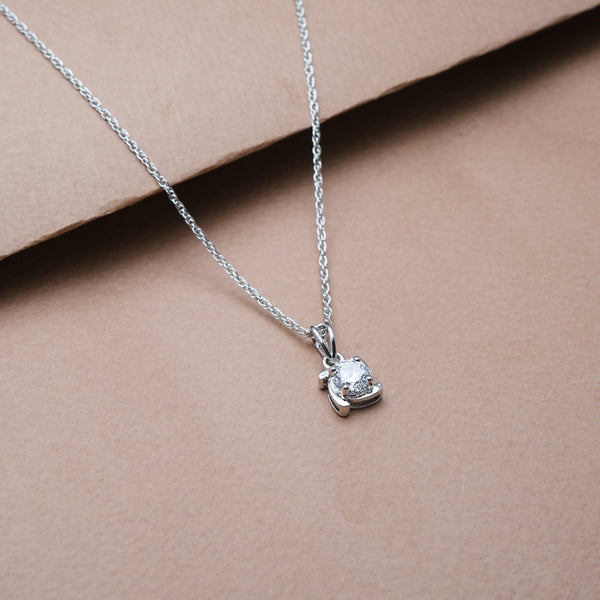 925 Silver Crown Solitaire Pendant