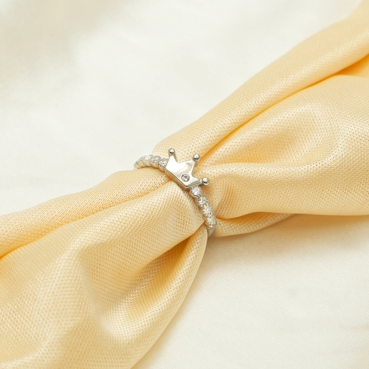 925 Silver Crown Ette Zircon Ring - 925 sterling silver ring by Tassya Silver