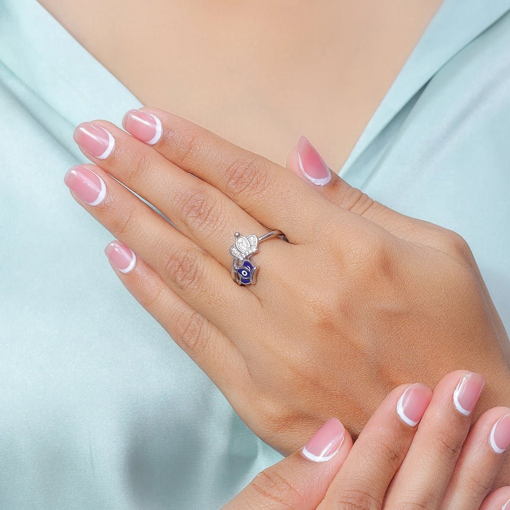 925 Silver Crown Eye Ring - 925 sterling silver ring by Tassya Silver