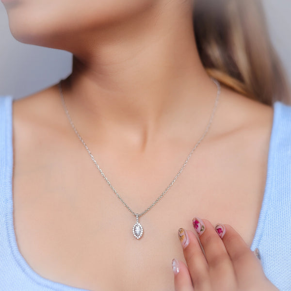 925 Silver Crystal Glint Pendant