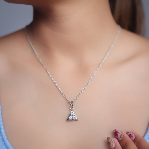 925 Silver Crystal Prism Pendant