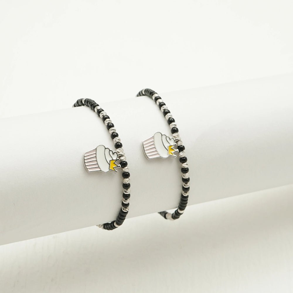 925 Silver Cupcake Crown Bracelet - 925 sterling silver bracelet by Tassya Silver