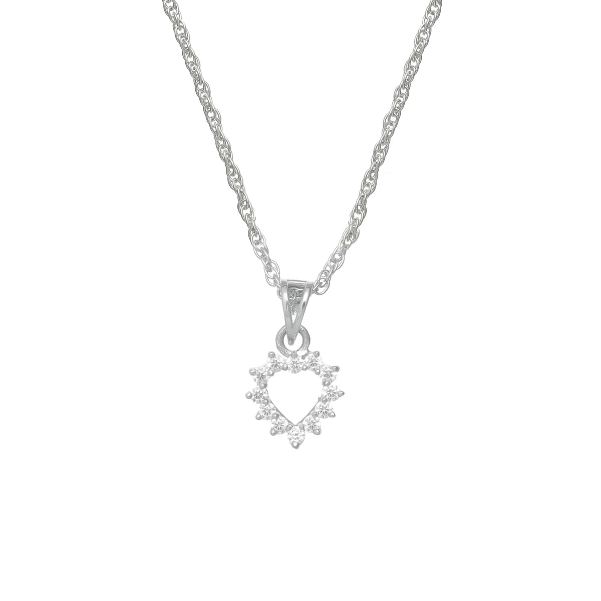 925 Silver Dainty Heart Crown Pendant - 925 sterling silver pendant by Tassya Silver