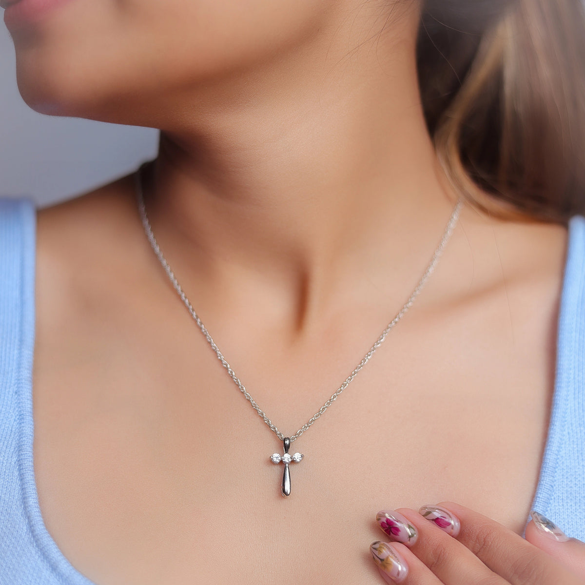 925 Silver Dainty Sparkle Pendant - 925 sterling silver pendant by Tassya Silver