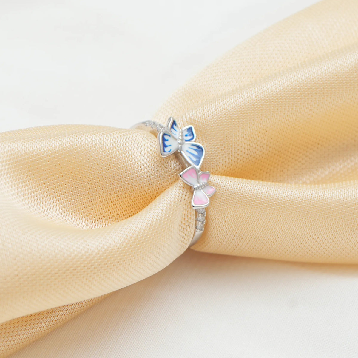 925 Silver Dance of Butterflies Ring - 925 sterling silver ring by Tassya Silver