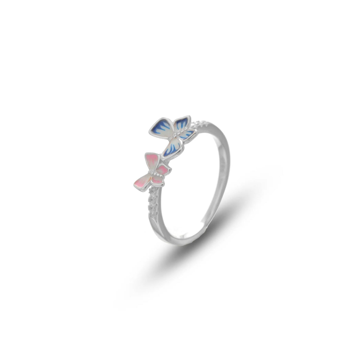 925 Silver Dance of Butterflies Ring - 925 sterling silver ring by Tassya Silver