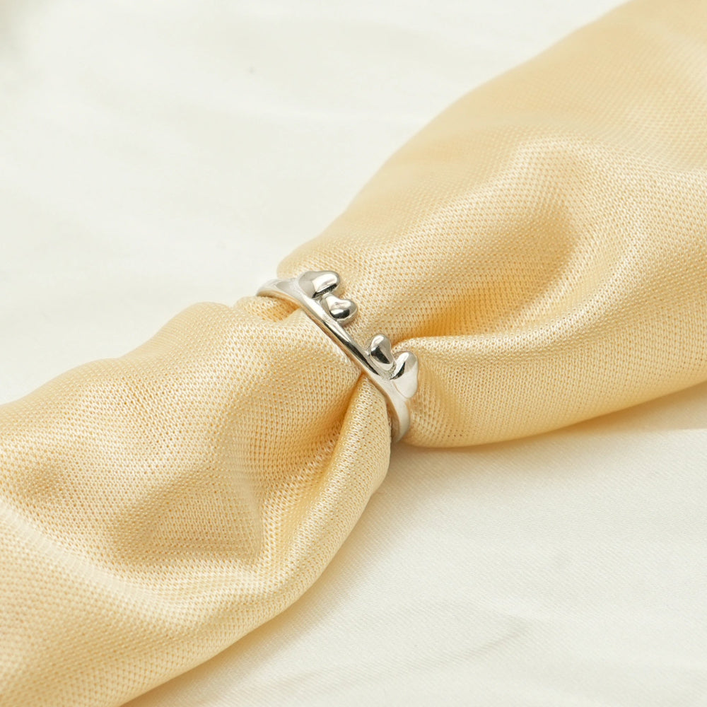 925 Silver Dew Crest Ring - 925 sterling silver ring by Tassya Silver
