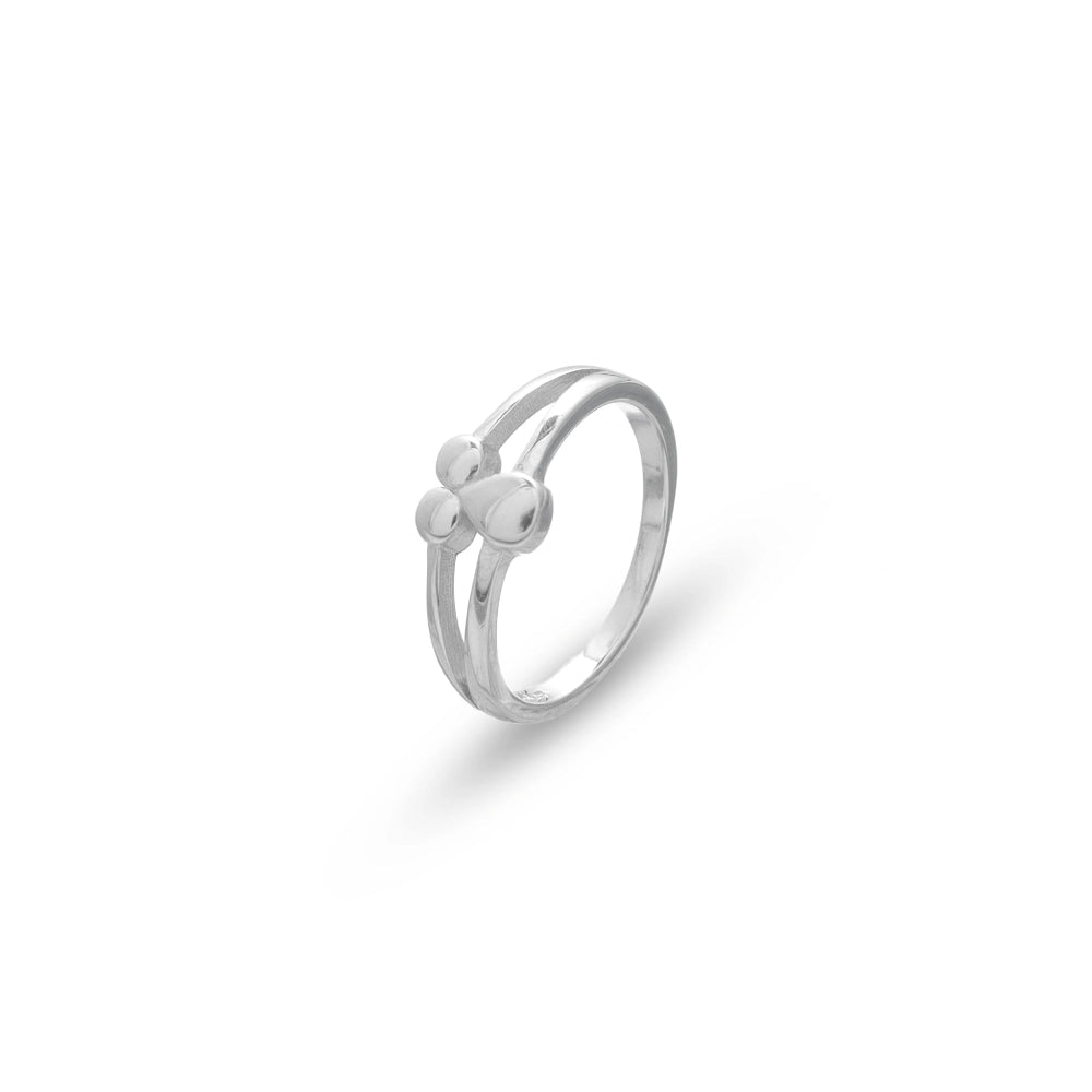 925 Silver Dewdrop Trio Ring - 925 sterling silver ring by Tassya Silver