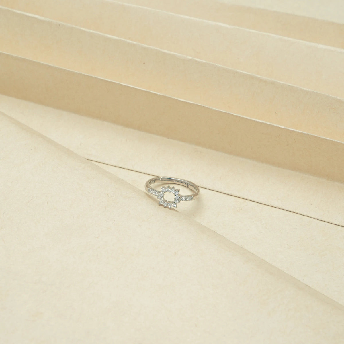 925 Silver Diamond Aura Ring - 925 sterling silver ring by Tassya Silver