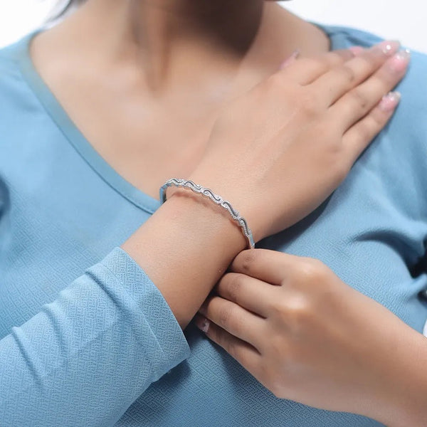 925 Silver Diamond Flow Kada