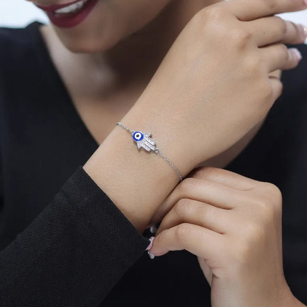 925 Silver Divine Hamsa Bracelet