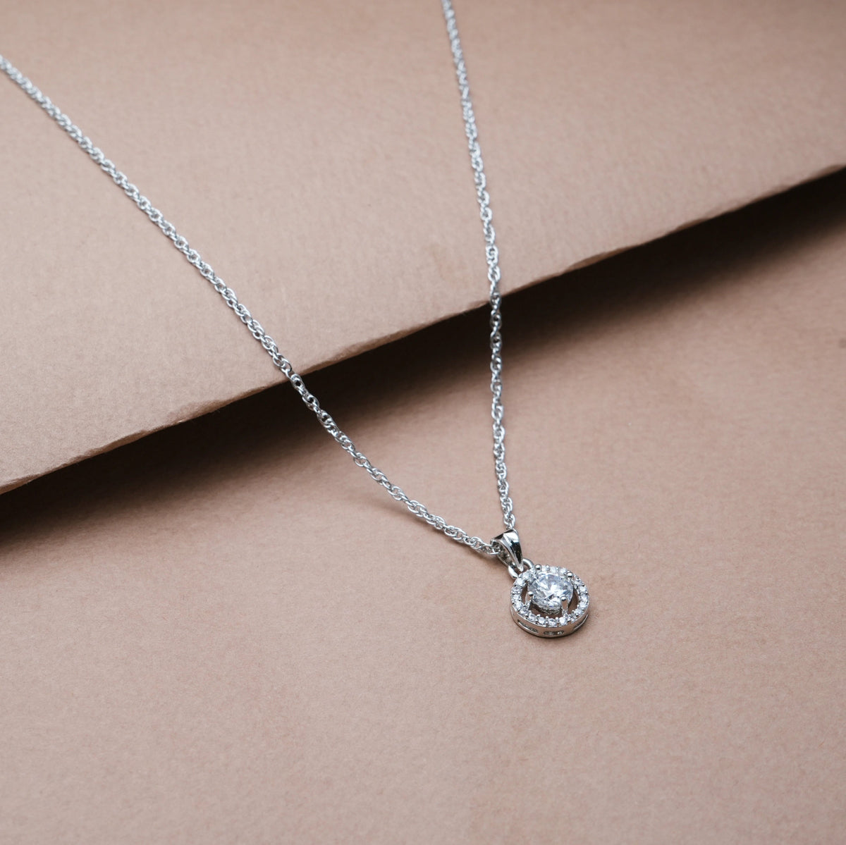 925 Silver Double Halo Pendant - 925 sterling silver pendant by Tassya Silver