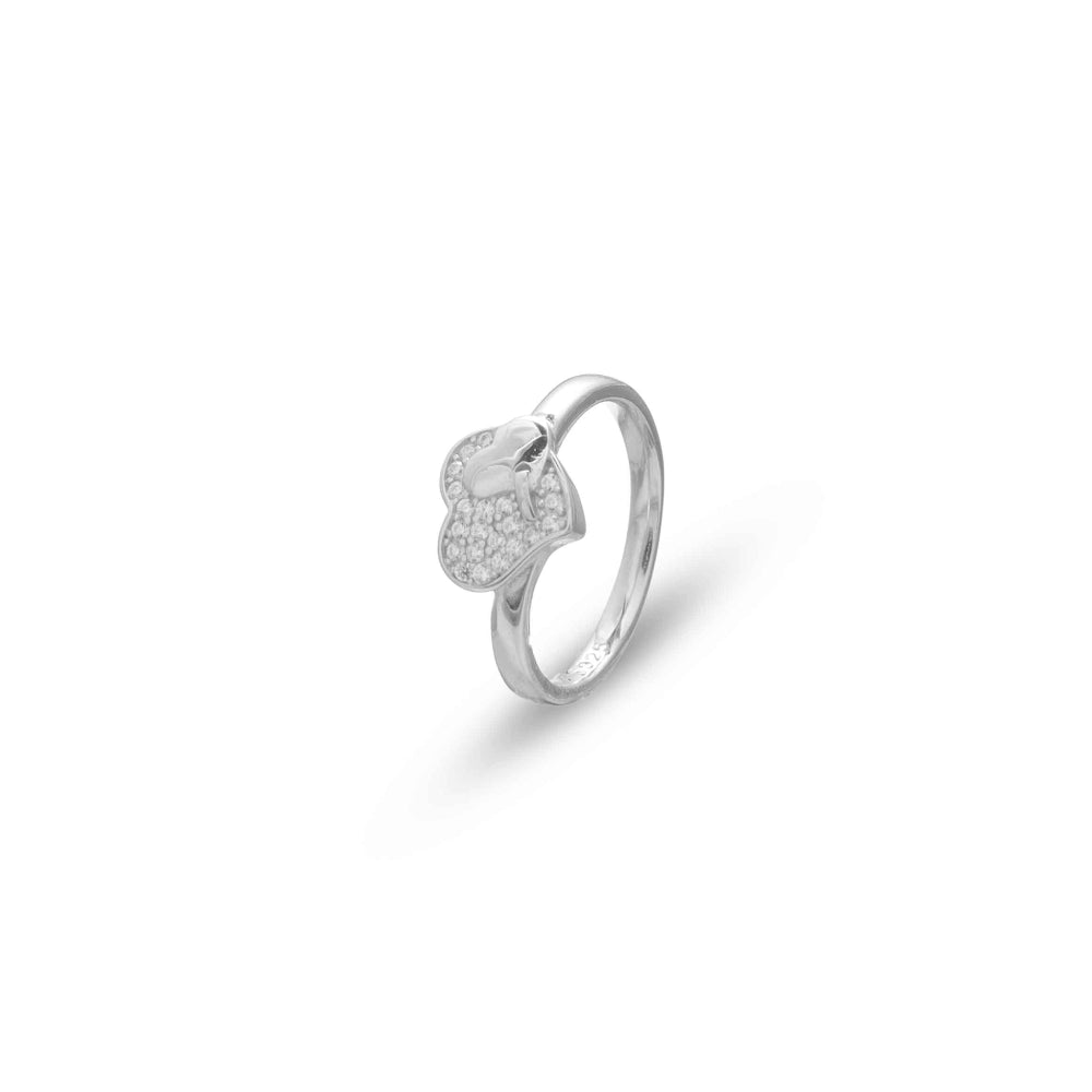 925 Silver Dove Heart Ring - 925 sterling silver ring by Tassya Silver