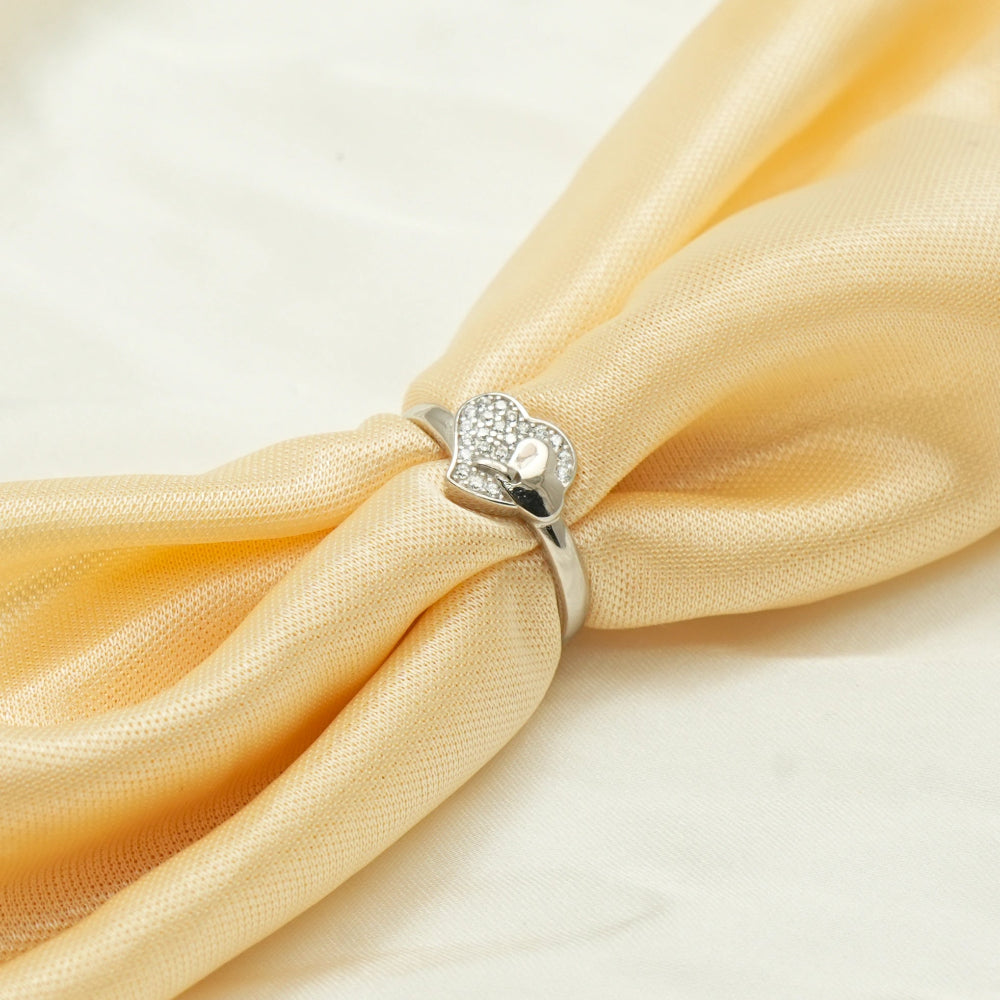 925 Silver Dove Heart Ring - 925 sterling silver ring by Tassya Silver