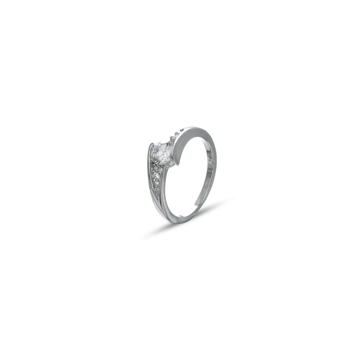 925 Silver Elegant Curve Ring - 925 sterling silver ring by Tassya Silver