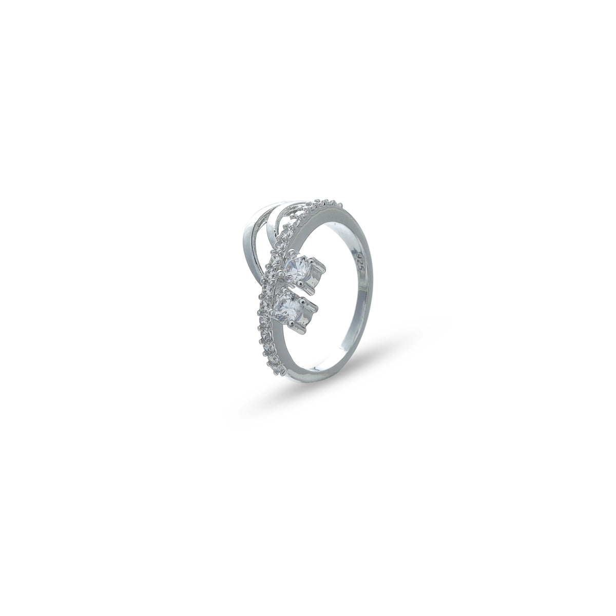 925 Silver Elegant Twist Ring - 925 sterling silver ring by Tassya Silver