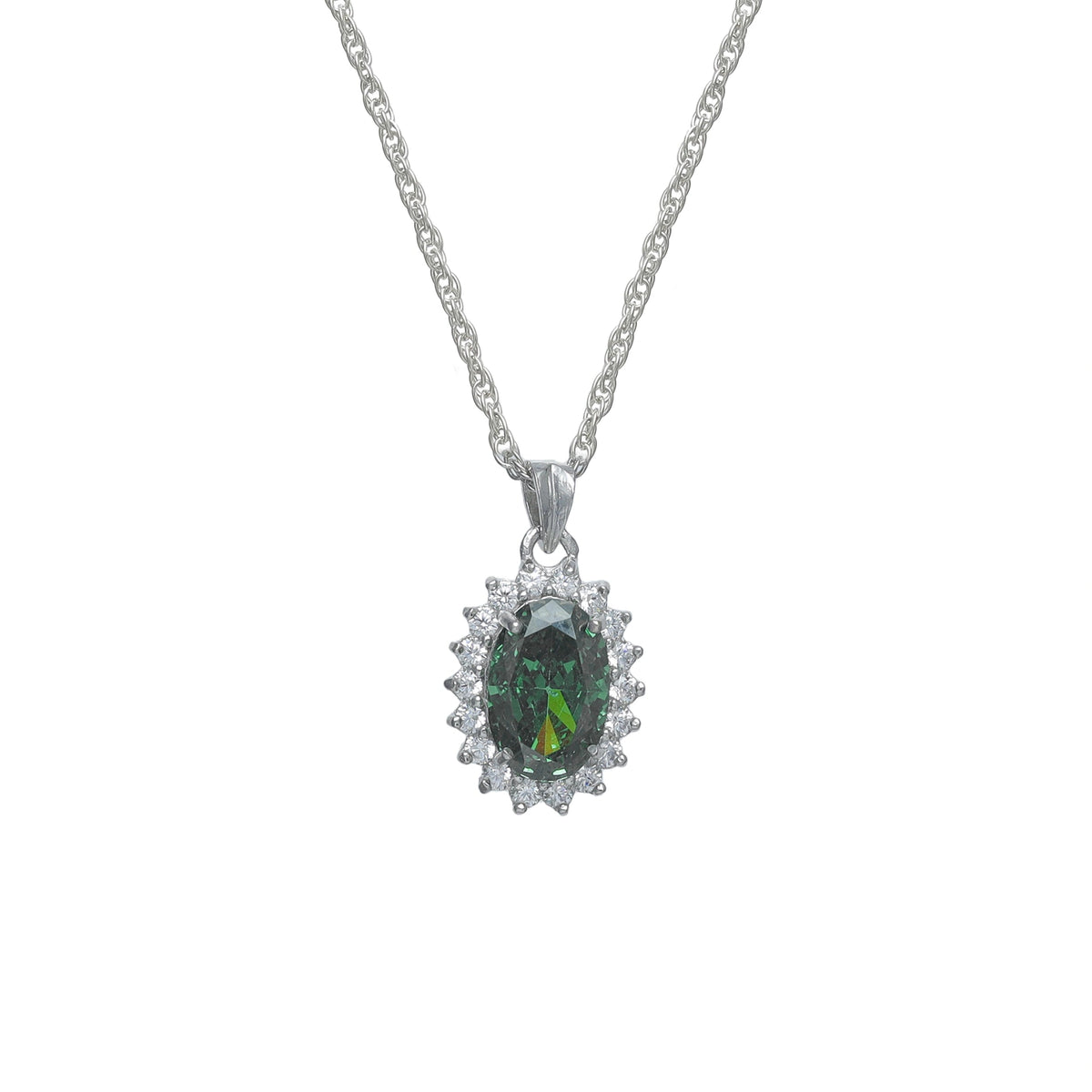 925 Silver Emerald Blaze Pendant - 925 sterling silver pendant by Tassya Silver