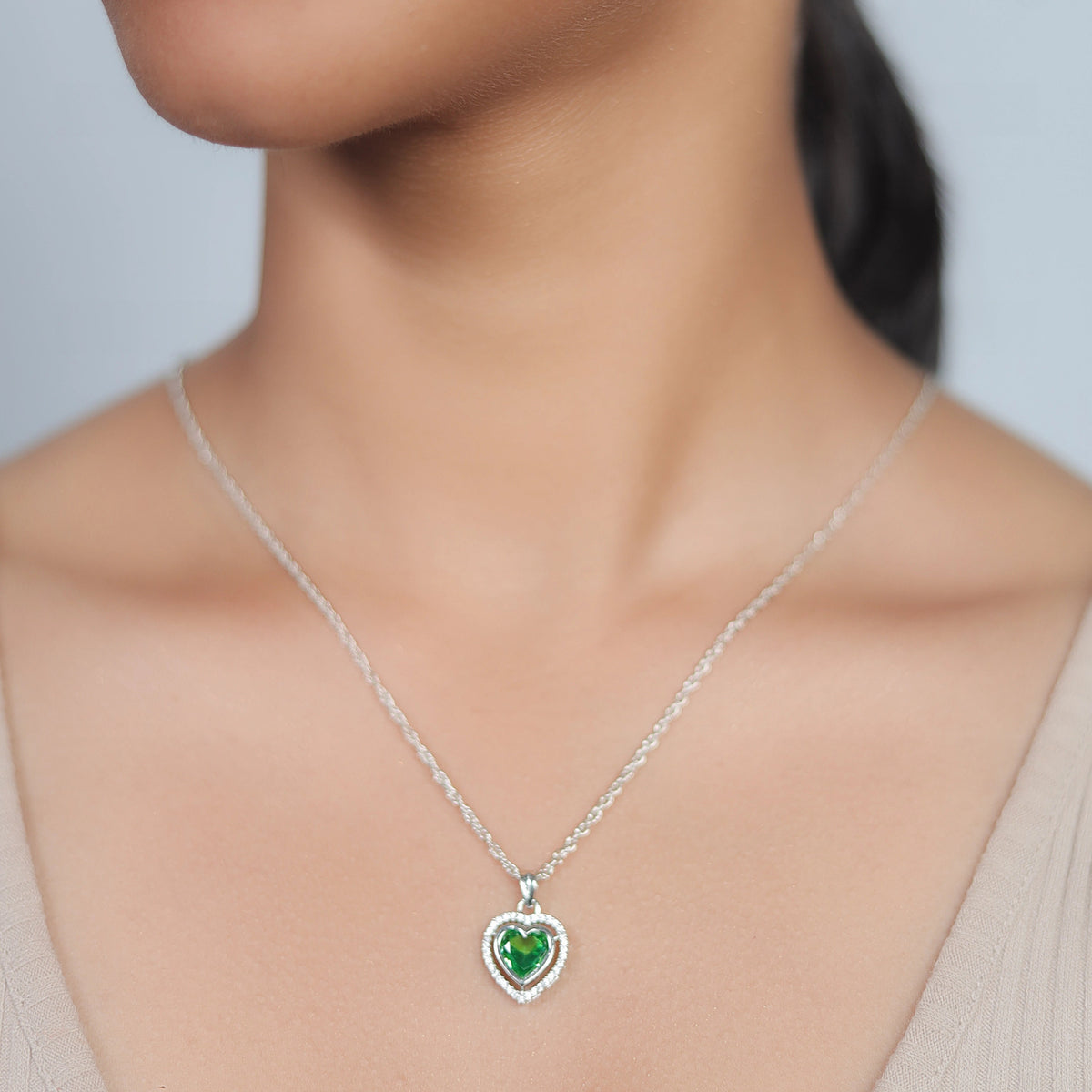 925 Silver Enchanted Heart Pendant - 925 sterling silver pendant by Tassya Silver